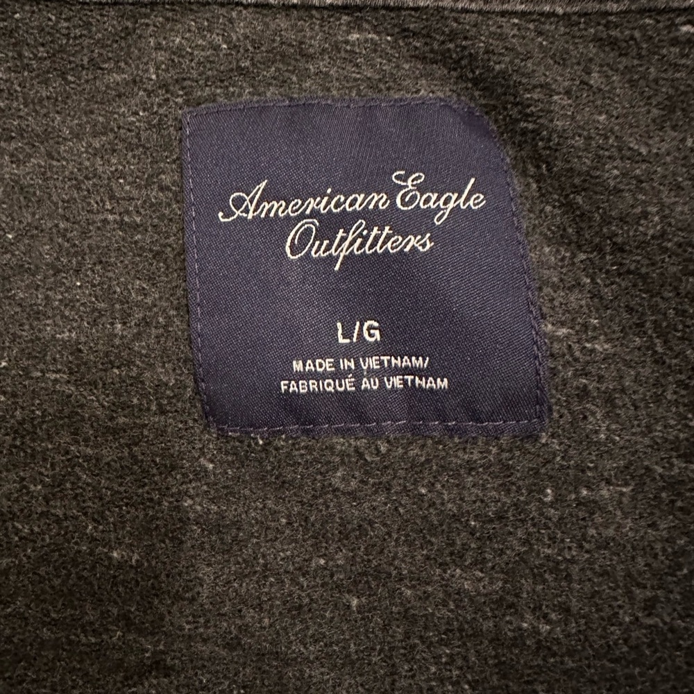 American Eagle Women’s Charcoal Grey Zip-Up Hoodie – Cozy Lightweight - Picture 7 of 7